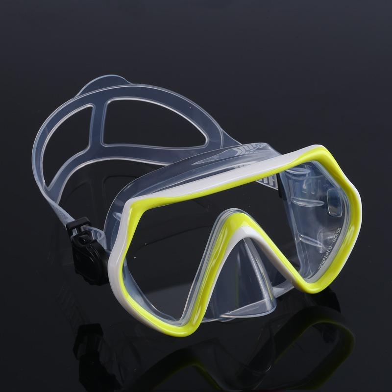 Swimming diving goggles, nose protection, integrated silicone mask, scuba deep water snorkeling equipment, diving mask     stealth snorkel