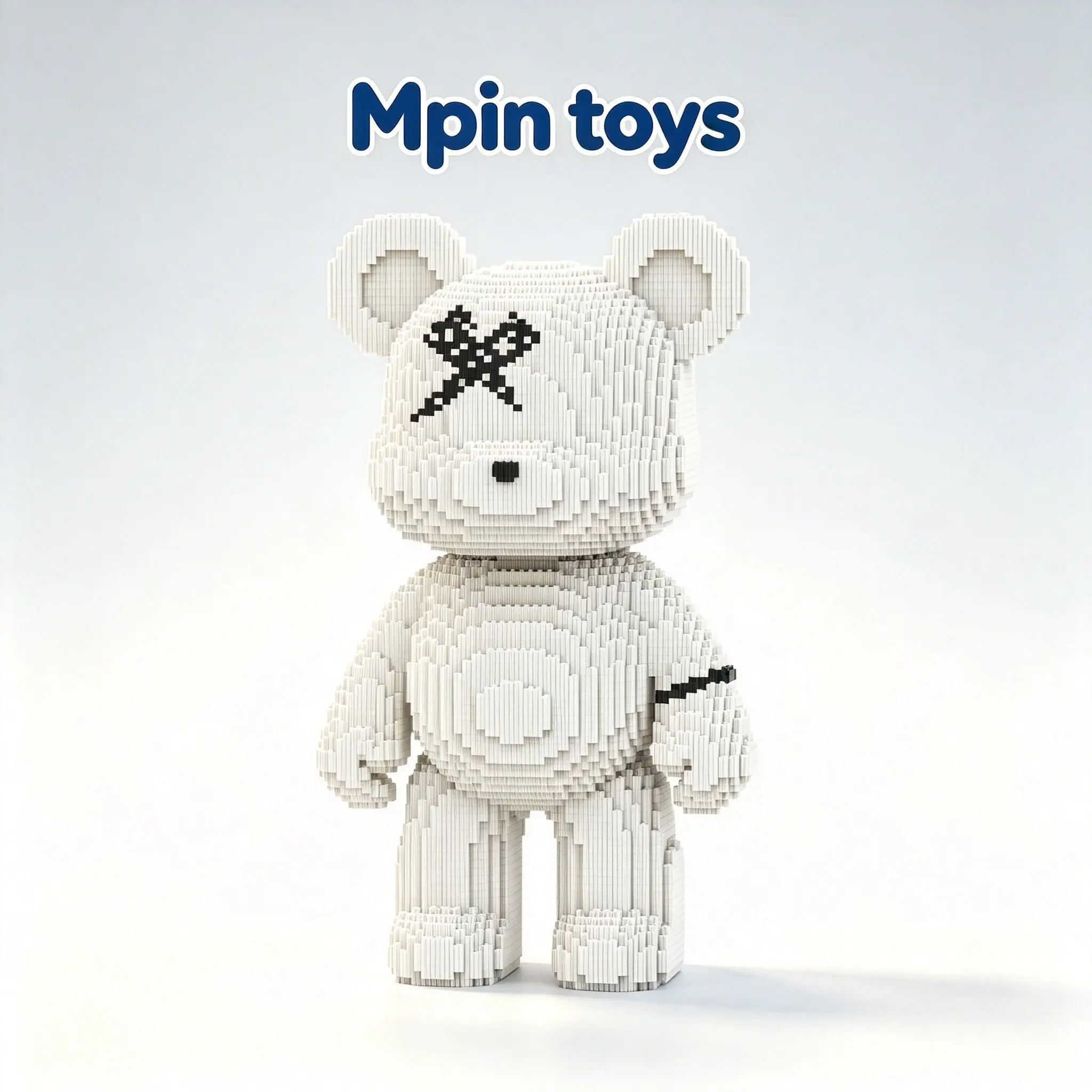 DIY Micro-Particle Building Bear, 3D Puzzle Toy, Bearbrick Style Decorative Gift, Adult DIY Puzzle Ornament, Home Decoration, Holiday Gift, Building Block Puzzle
