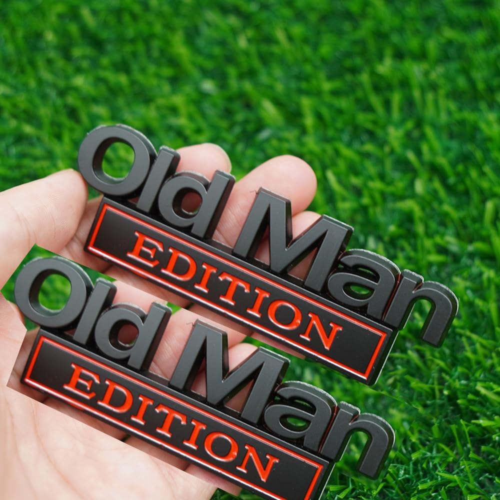 "Old Man Edition" 3D Emblem Sticker Badge, Funny Decals for Car, Truck, SUV, Motorcycle