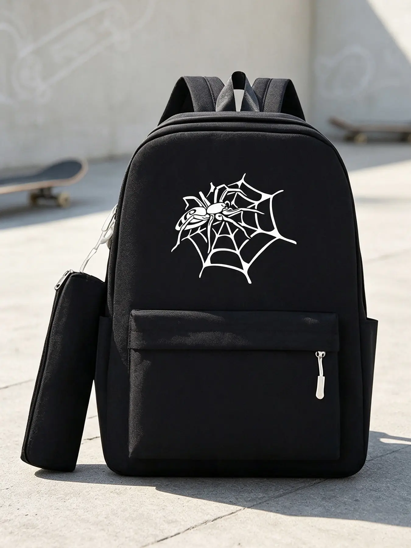 Spider Print Casual Men's Backpack, Large Capacity Lightweight Shoulder Bag, Multifunctional Laptop Travel Bag, Ideal for Work and Daily Use