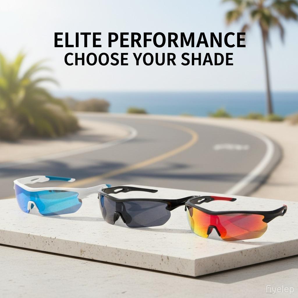 Unisex Polarized Sports Sunglasses with Advanced Side Shield, Elite Performance UV400 Protection, Lightweight Wrap Around Sun Glasses for Men Women Driving Cycling Fishing Running Travel