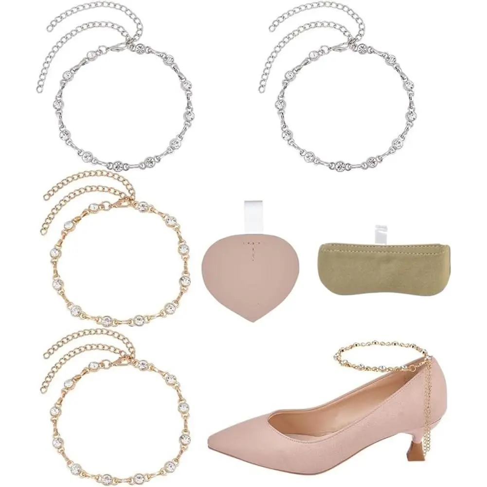 2 Pairs High Heel Shoe Strap   High Heels Shoelace Detachable Ankle Straps for Holding Loose Heels