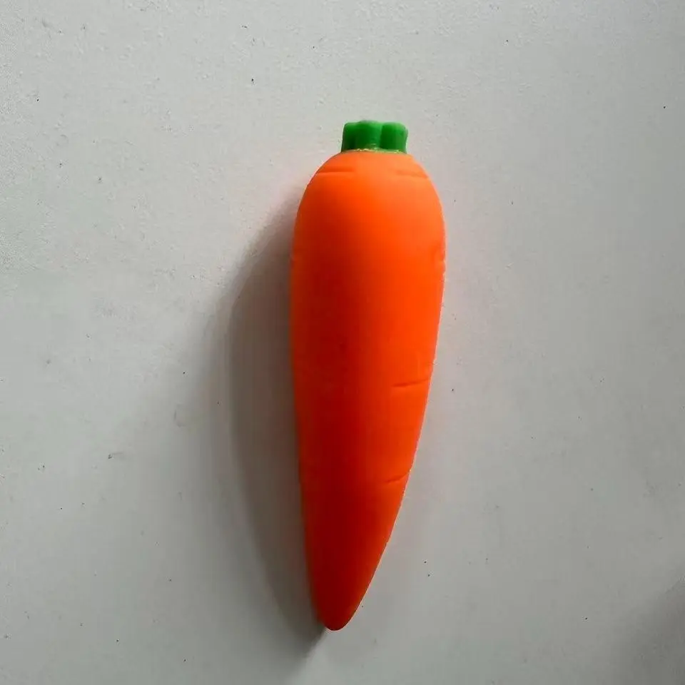Jumbo Soft Carrot Fidget Squeezer, Safe Tpr Anxiety Calming Toy, Bendable Stretchable Tactile Toy, Travel & Classroom Sensory Activities