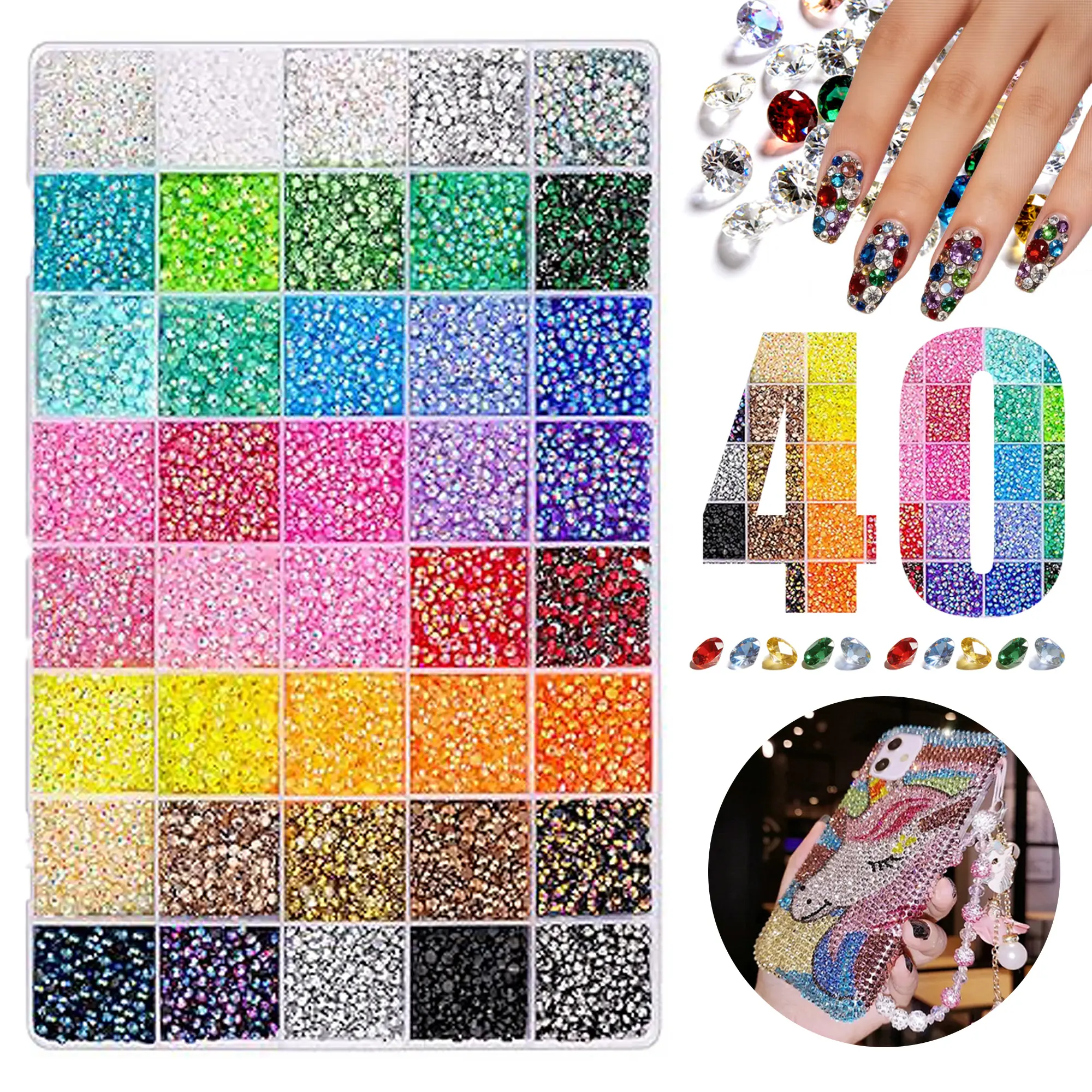 Best-selling 3mm mixed-color AB color resin flat-bottomed fruit-shaped crystal jelly crystal DIY clothing, nail art, jewelry, mobile phone crystal. Suitable for Halloween and assembling with friends.