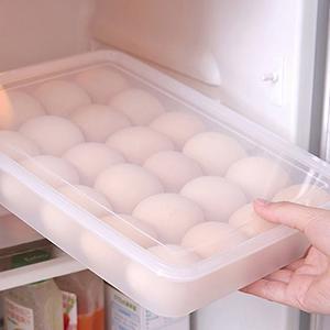 24 Egg Storage Holder for Refrigerator, Stackable Covered Egg Tray Container with Lid, Clear Plastic Organizer for Fresh Egg Protection, 1-Pack Deviled Egg Dispenser with 24-Egg Capacity Each