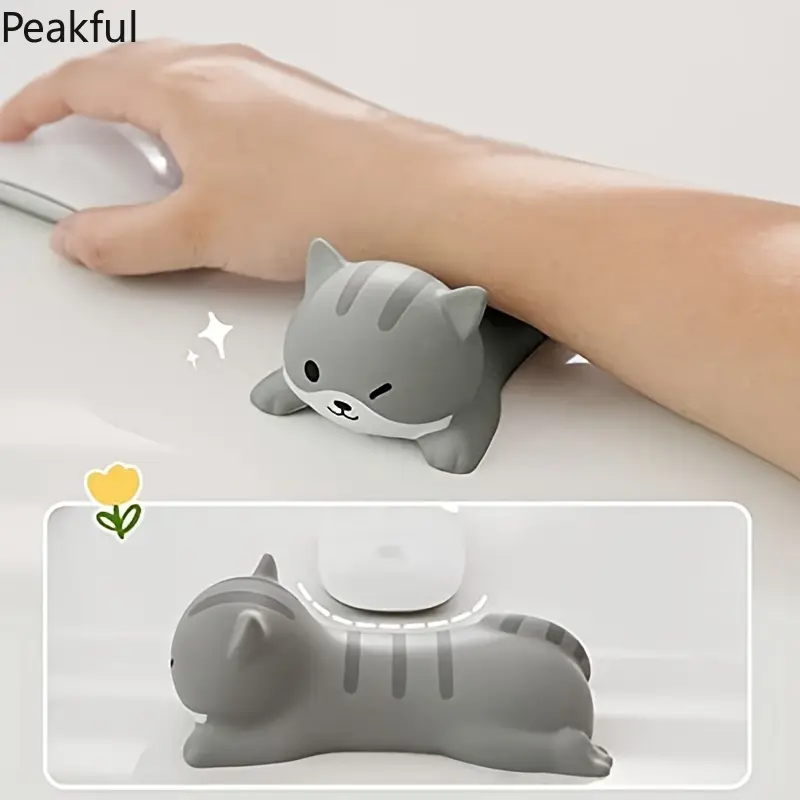 Trendy Ergonomic Wrist Rest Support Cute Slow Rising PU Cushion Comfort Non Slip Desk Mat For Computer Laptop Office School Supplies