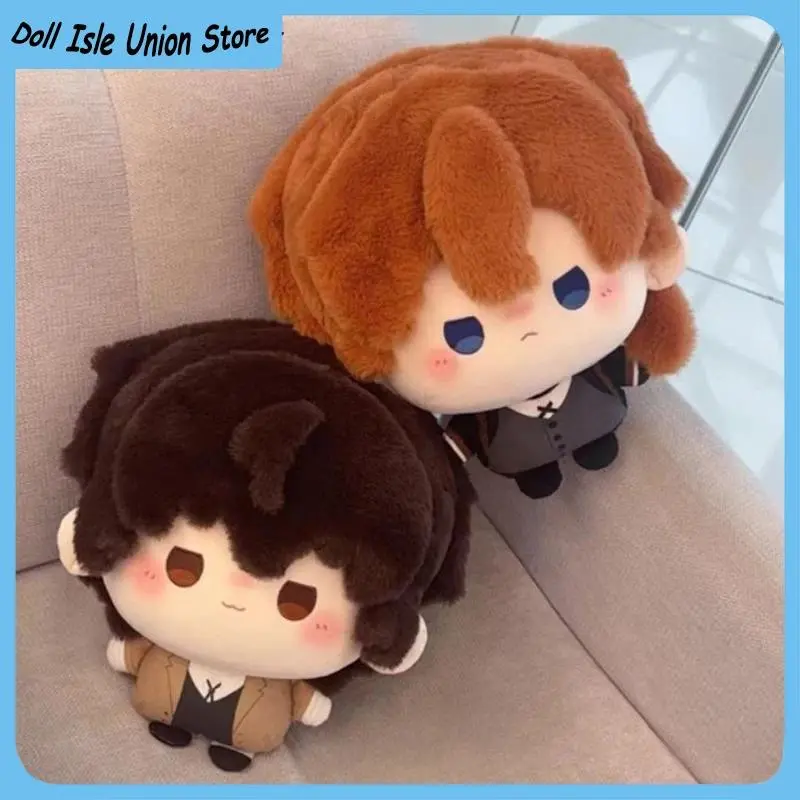 2026 new hot item Dazai Osamu Nakahara Chuuya Cute Cartoon Q Version Big Head Pillow Anime Plush Stuffed Cotton Doll Cosplay Plushie