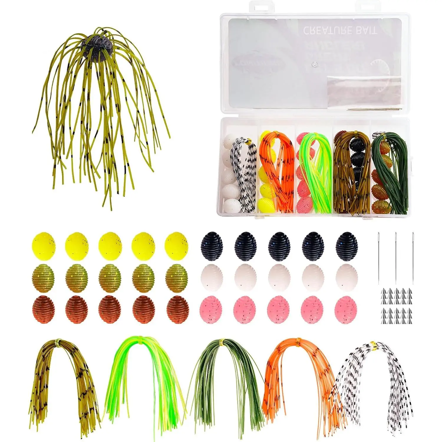 ,Finesse Coike  , Urchin Baits for bass Fishing,Lure Making Kit DIY Fuzzy  Fishing Lure, Soft Plastic Baits for Freshwater