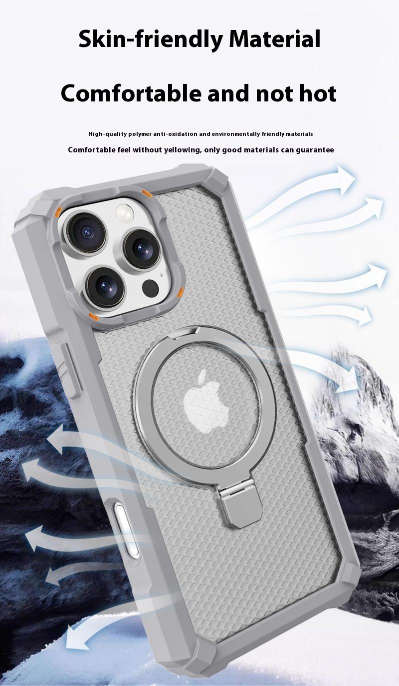 Phone Case for iPhone 16 Pro Max 6.9 inch Compatible with MagSafe Charging and Stand Shockproof Anti-Slip Military Grade Protective Case Magnetic Wallet Protective Case for iPhone Cellphone Protection Cover Casing