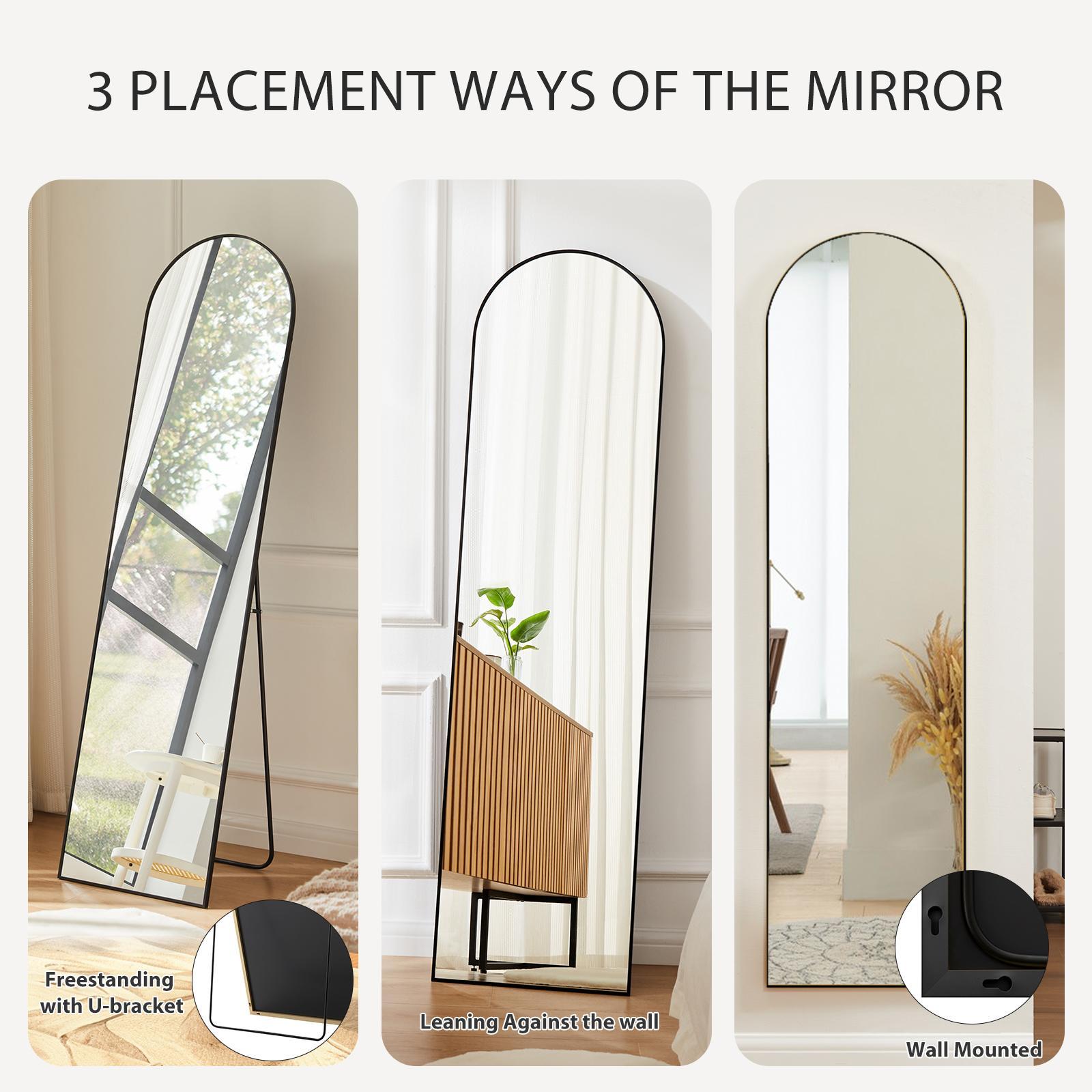 56"x15" Rectangle Full Length Standing Floor Mirror – Full Body Mirror for Bedroom, Living Room & Dressing Areas, Sleek Rectangle Design to Complement Modern/Contemporary Decor
