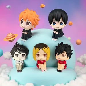 Haikyuu! Shoyo Hinata and Hyoma Kurogane High-Quality Figure Model, Cute Large-Head Desk Decor, Collectible Handmade Figurine