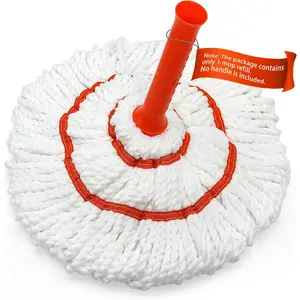 Self Wringing Twist Mop Head for, Washable Microfiber Cotton String Mop Refills with Scouring Pad for, Tile,,