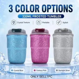 Ice Crack Mini 320ML Stainless Steel Insulated Cup, Leak-Proof, Long-Lasting Temperature Control, Portable, Stylish, Unisex Design