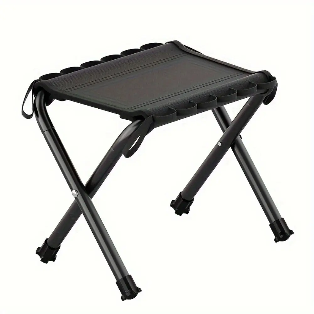Portable Collapsible Stool, Compact Lightweight Foldable Outdoor Chair, Sturdy Space-saving Seat with Easy Carry Design, Durable Portable Sitting Gear Ideal for Hiking, Beach Trips, Picnics, Fishing, Camping and Various Outdoor Leisure Activities