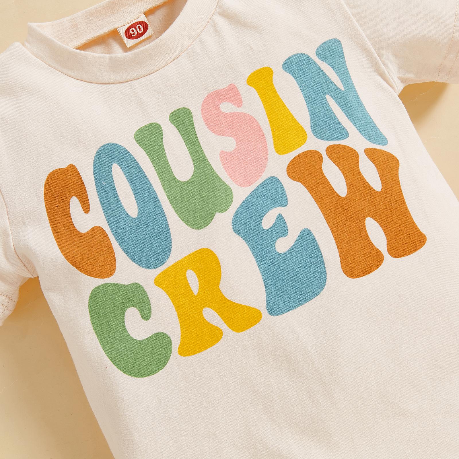 Toddler Baby Boy Girl Summer Tops Casual Round Neck Short Sleeve Letter Print T-Shirt Toddler Kids Summer Clothes Outfits