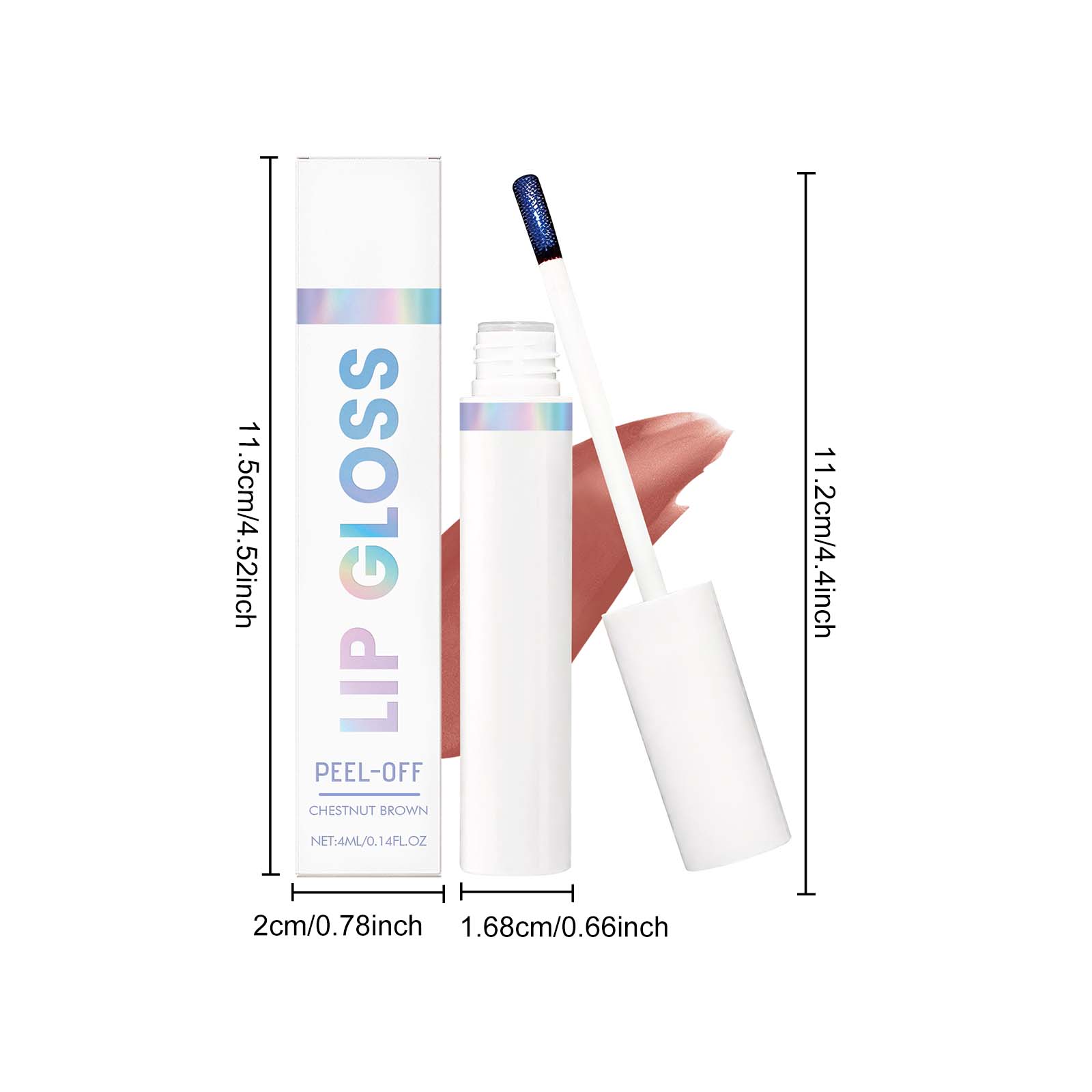 The Peel-Off Lip Gloss Naturally Shows Color, Has A Gentle Luster, Is Light And Non-Sticky, And Is Versatile And Portable