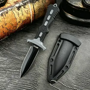 Best-Selling MT 5-Star Fixed-Blade Knife with Sheath: 440C Blade, ABS Handle—Compact Everyday Carry (EDC) Knife for Outdoor Use, Camping, Cutting, Hiking, Rescue, and Adventure—Perfect Gift