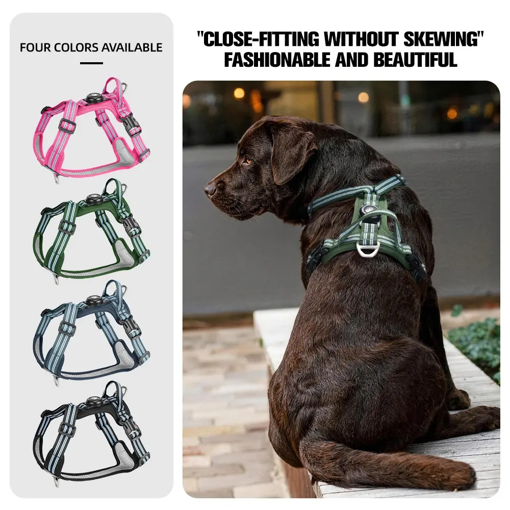 Breathable Dog Harness for Rottweilers and Border Collies, Medium to Large Breed Pet Chest Strap, Frenchie Harness, Ideal for Walking and Training