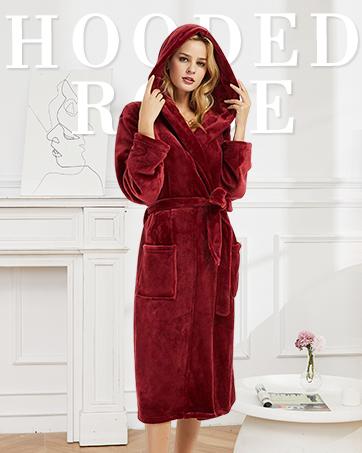 Womens Cotton Robe, Soft Kimono Spa Knit Long Bathrobe Lightweight Loungewear