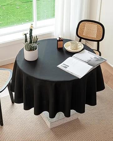 Table Cloth White 60x84 Inch Tablecloth for 6 Foot Rectangle Tables Outdoor Washable Wrinkle Free and Spillproof Polyester Tablecloth for Festival Camping Picnic Party Cover