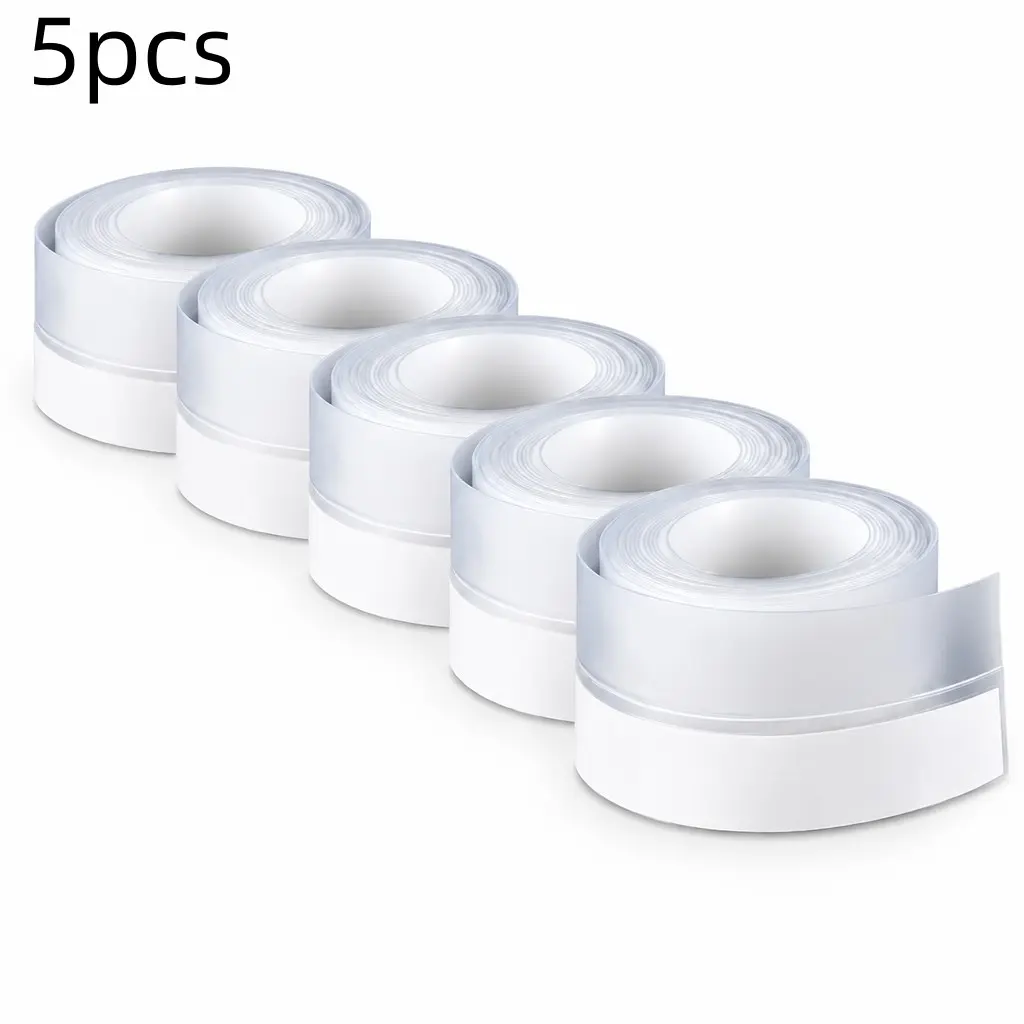 5pcs Self-Adhesive Silicone Sealing Strip, Waterproof Weatherproof Door Window Seal, Sound Insulation Gap Filler, Ideal Holiday Gift