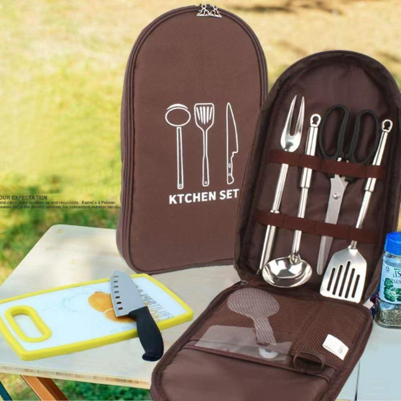 Outdoor cookware Portable storage bag Outdoor camping Kitchenware storage bag Tableware Picnic supplies Camping tool storage