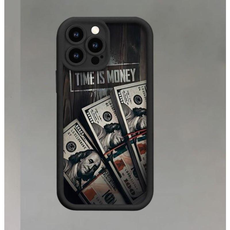 Money Pattern Case for IPhone 17 16 15 14 Pro Max 13 12 11 X/XS Plus Shockproof Non Slip Military-Grade Protection Silicone Cover Gifts for Women Men Girls Boys