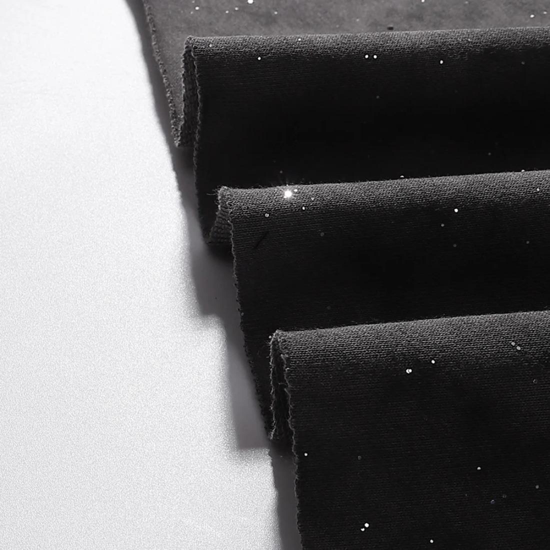 Unisex Shining Rhinestone Diamond Cropped T-Shirt, Oversized Loose Cotton Short Sleeve, Crew Neck Y2K Streetwear, Bling Sparkly Casual Summer Top, Trendy Hip Hop Party Festival Fashion Tee for Men Women