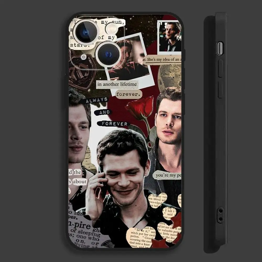 Klaus Mikaelson The Vampire Diaries Smartphone Casing - Soft Black Handheld Cellphone Case for iPhone 17,16,15,14,13,12,11,Pro,Max,Plus,X,XS,SE Devices