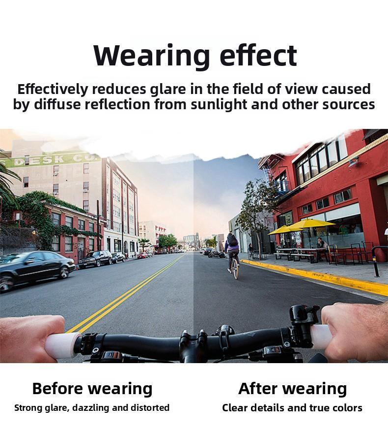 Cycling Sunglasses, Windproof UV400 Sports Eyewear for Outdoor Fishing, Hiking, Mountain Bike & Road Biking