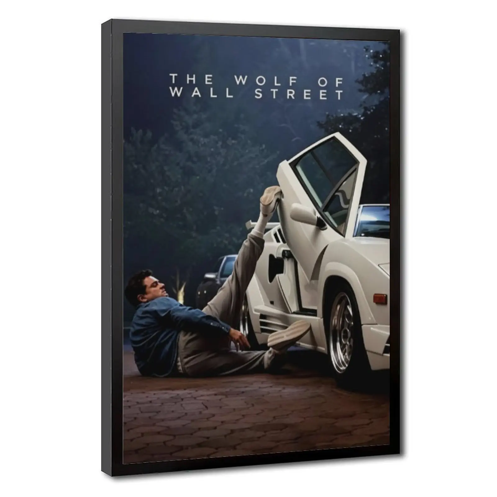 The Wolf of Wall Street Canvas Wall Art, Movie Poster Print, Luxury Lifestyle Artwork, Leonardo DiCaprio Inspired Wall Decor, Office Man Cave Bedroom Decoration