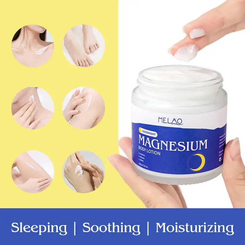 Nightly Magnesium Body Lotion, Relieves Muscle Tightness, Soothes Skin, Moisturizes and Repairs, Relaxing Sleep Magnesium Cream