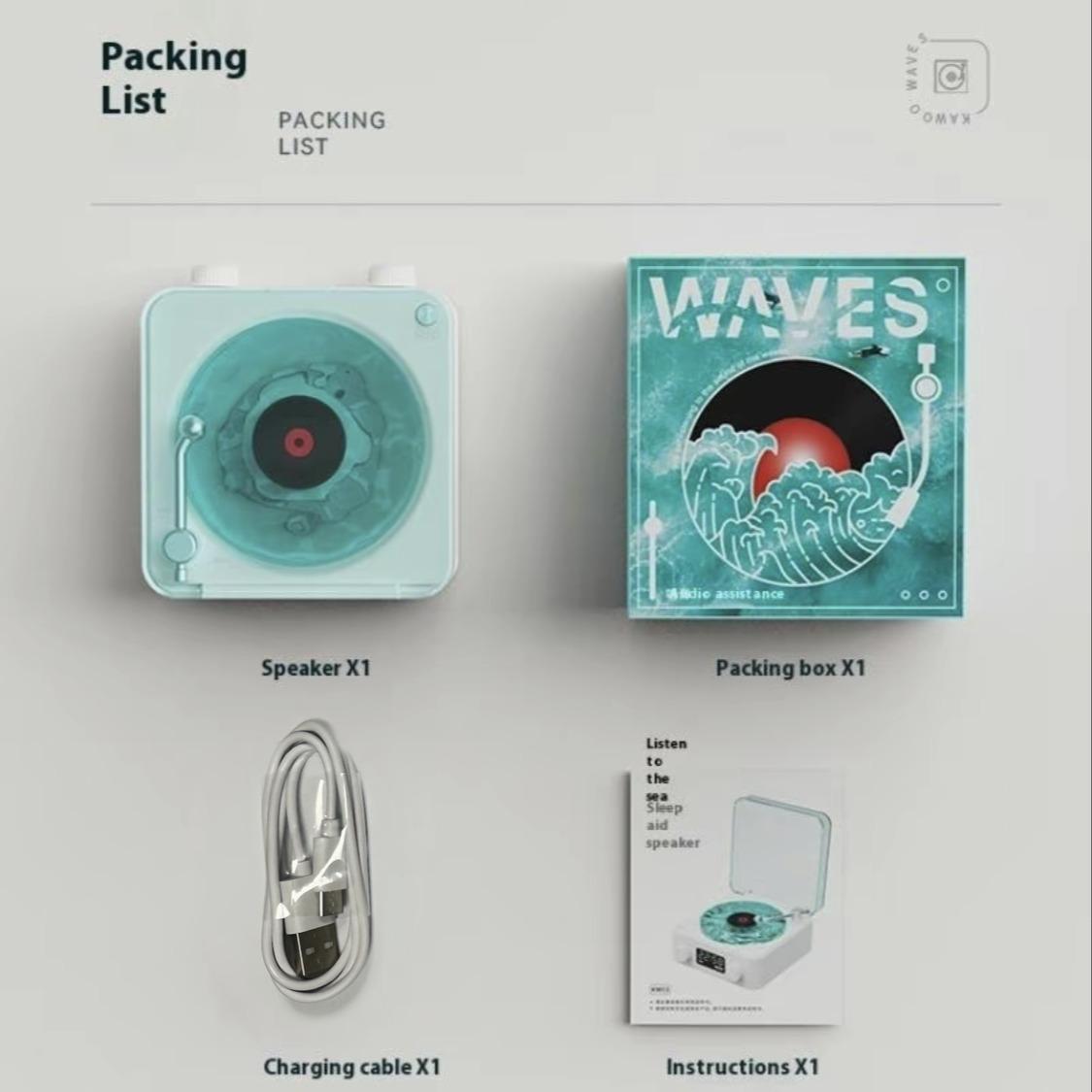 Wireless Speaker, White Noise Speaker, Multifunctional Desktop Speaker with USB Port & AUX Input, Speaker with Adjustable Ambient Light Modes, Halloween Gift #GLOBAL PICKS