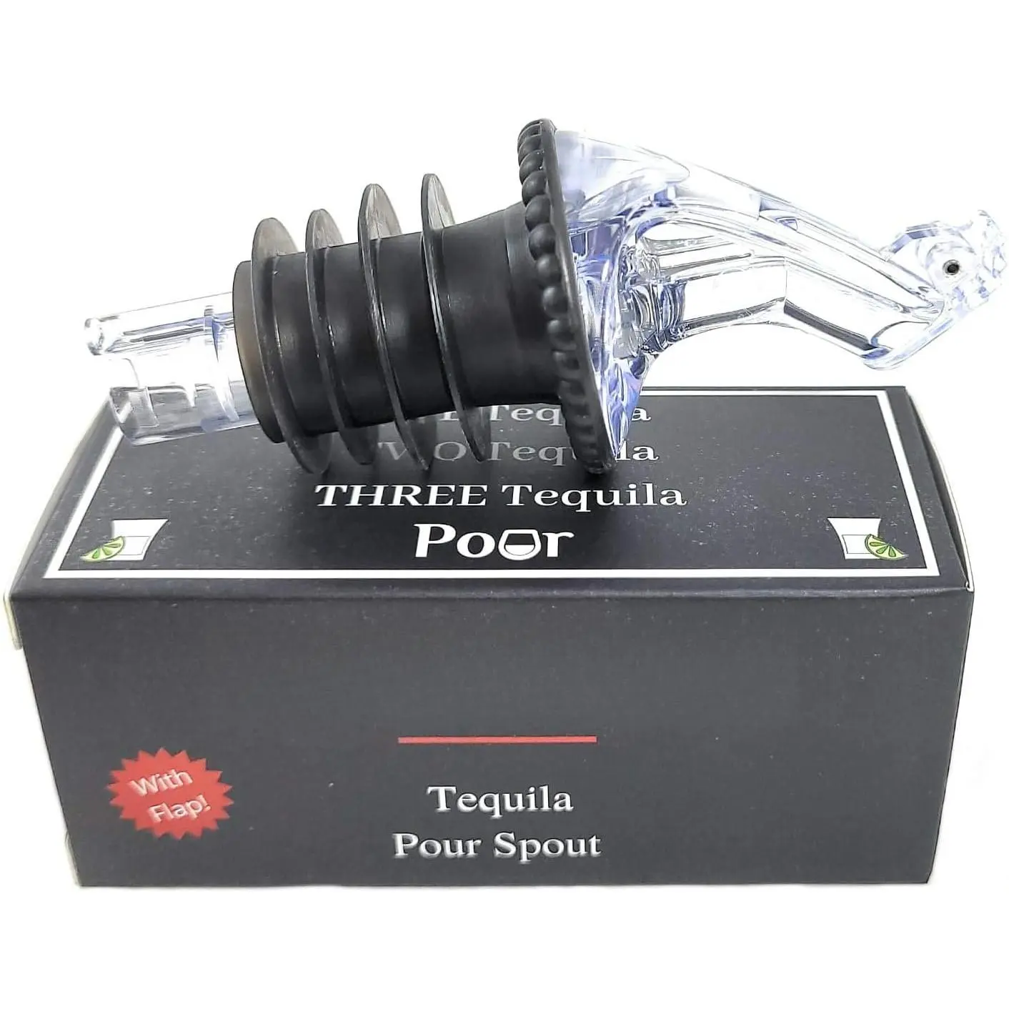 Speed Pourer - Patron Pour Spout - Made  In The . Free Flow Bar Spouts That Don't Leak - No Cracks, Just A Smooth  Pour Every Time. (Clear)