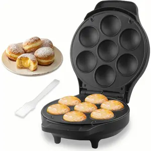 Mini Electric Stuffed Pancakes Maker, 7 x 2'' Ebleskiver Poffertjes Danish Pancake Cake Pop Maker, No Flipping Required