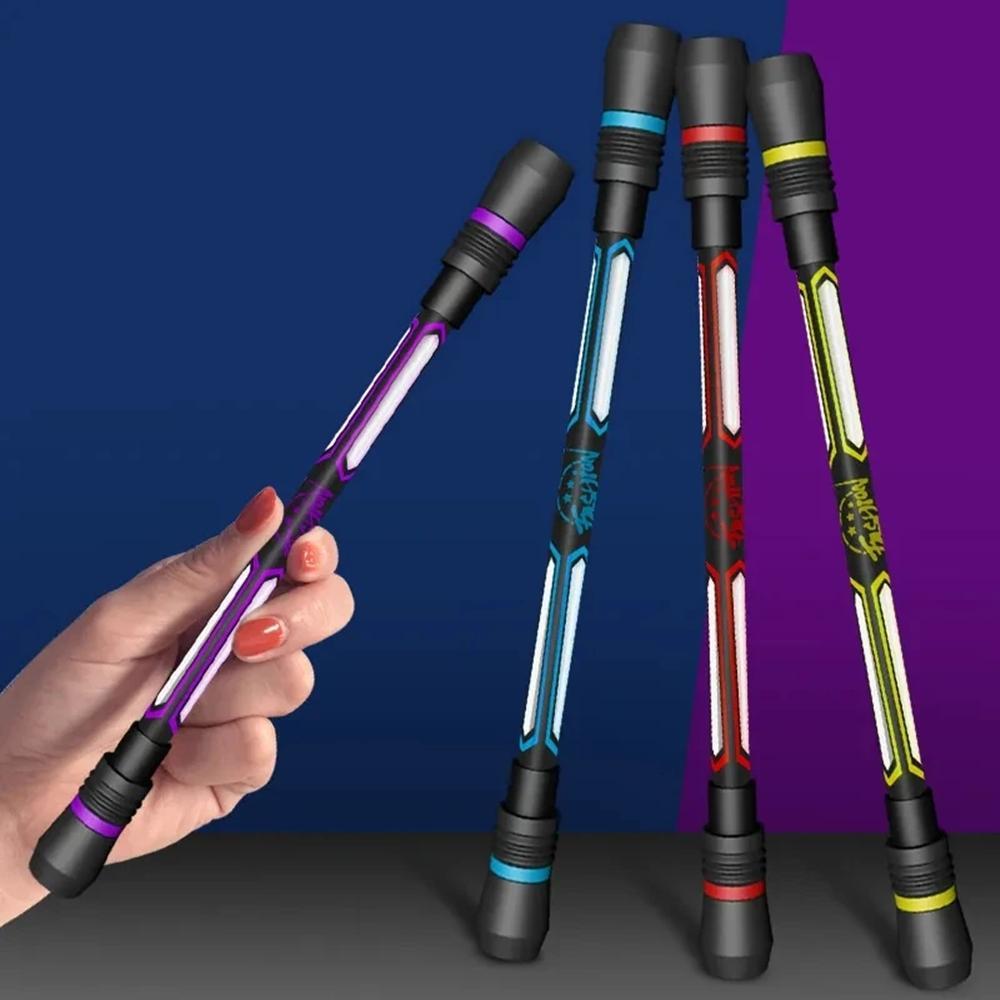 Creative 0.5mm Spinning Pen, 4pcs Stress Relief Rotating Gel Pen, Stylish Dual Use Gel Pen, Smooth Writing Pen for Student, Stationery Supplies, Valentine's Day Gift