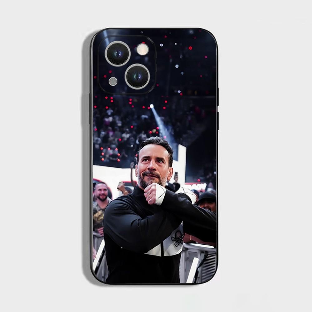 WWE CM P-Punk Phone Case For iPhone17, 16,15,14,13,12,11 Plus,Pro Max,XS,X,XR,SE,Mini,8,7,Soft Silicone Black Cover