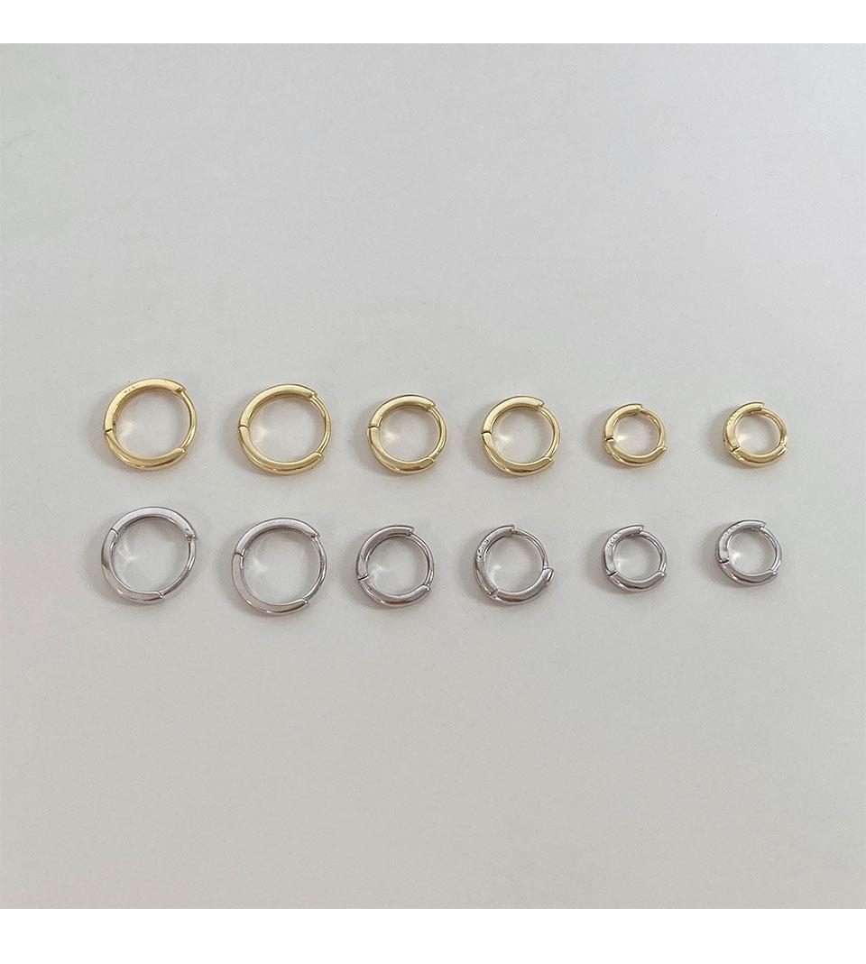 925 Silver ring earrings for women, no need to take them off when sleeping. Korean cold style, small and versatile, popular ear rings and ear buckles