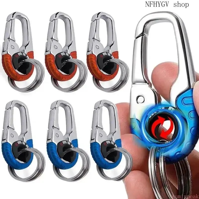 Men’s Adventure Stainless Steel Keychain With Climbing Buckle, Rust-Resistant Compact Metal Key Holder, Versatile Keyring For Daily Driving, Camping And Outdoor Adventures