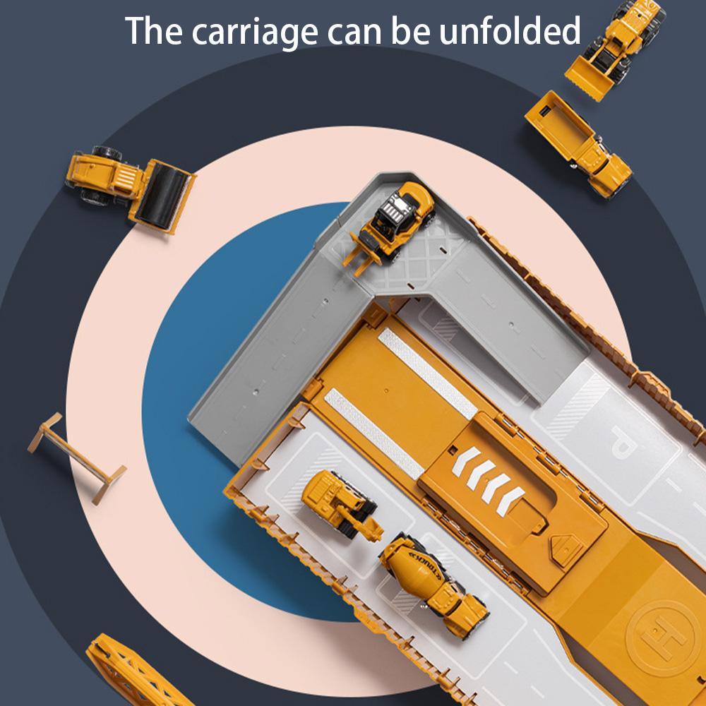 Alloy Construction Trucks Vehicle Toys for Kids Sounds Take Apart Container Crane,Excavator Trucks,Cement Mixer Toy Model Engineering Vehicle