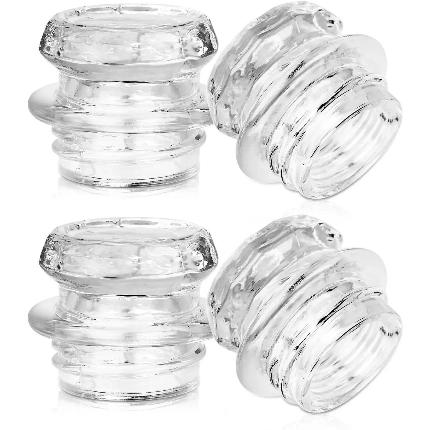 4Pcs Coffee Percolator Glass Top Replacement - Percolator Glass Top Compatible with Coleman Percolators and More Percolator Coffee Pot Glass Knob(Transparent)