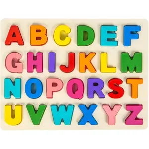 Alphabet Wooden Puzzles for Toddlers, Shape ABC Puzzle Learning Toys Preschool Educational Gift for Girls Boysfidget toys
