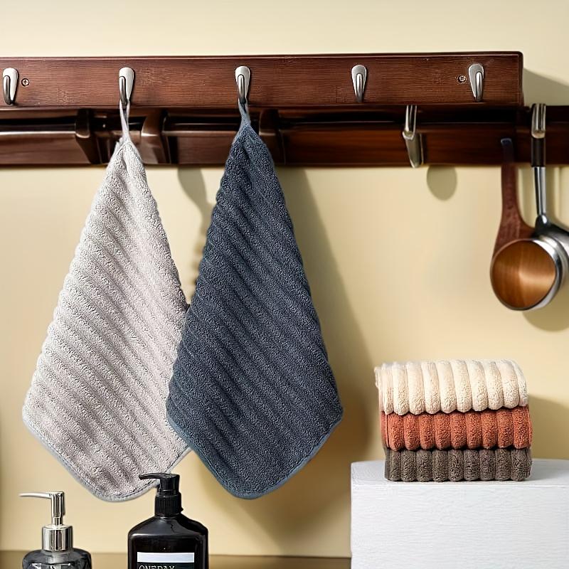 5pcs Luxury Soft Towel Set - Super Absorbent Quick-Dry Hand Towels - Multifunctional 11.8 * 11.8 Inches for Home Bathroom and Daily Use, Essential Household Items, Lint-Free with Hanging Loops, Suitable for Outdoor, Kitchen, and Travel 5pcs Luxury Soft Towel Set - Super Absorbent Quick-Dry Hand Towels - Multifunctional 11.8 * 11.8 Inches for Home Bathroom and Daily Use, Essential Household Items, Lint-Free with Hanging Loops, Suitable for Outdoor, Kitchen, and Travel