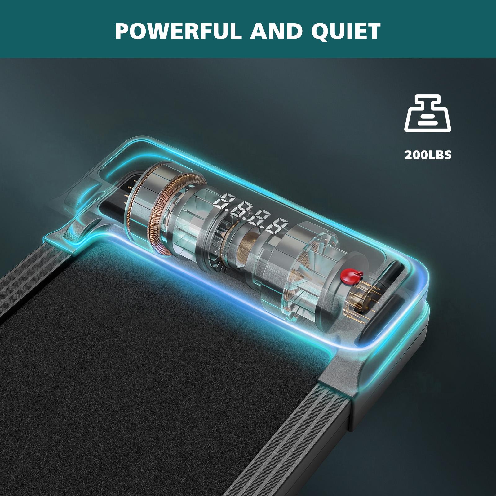 Walking Pad Treadmill, Under Desk Walking Machine with Adjustable Speed Settings, Portable Quiet Compact Treadmill for Home Office Workout