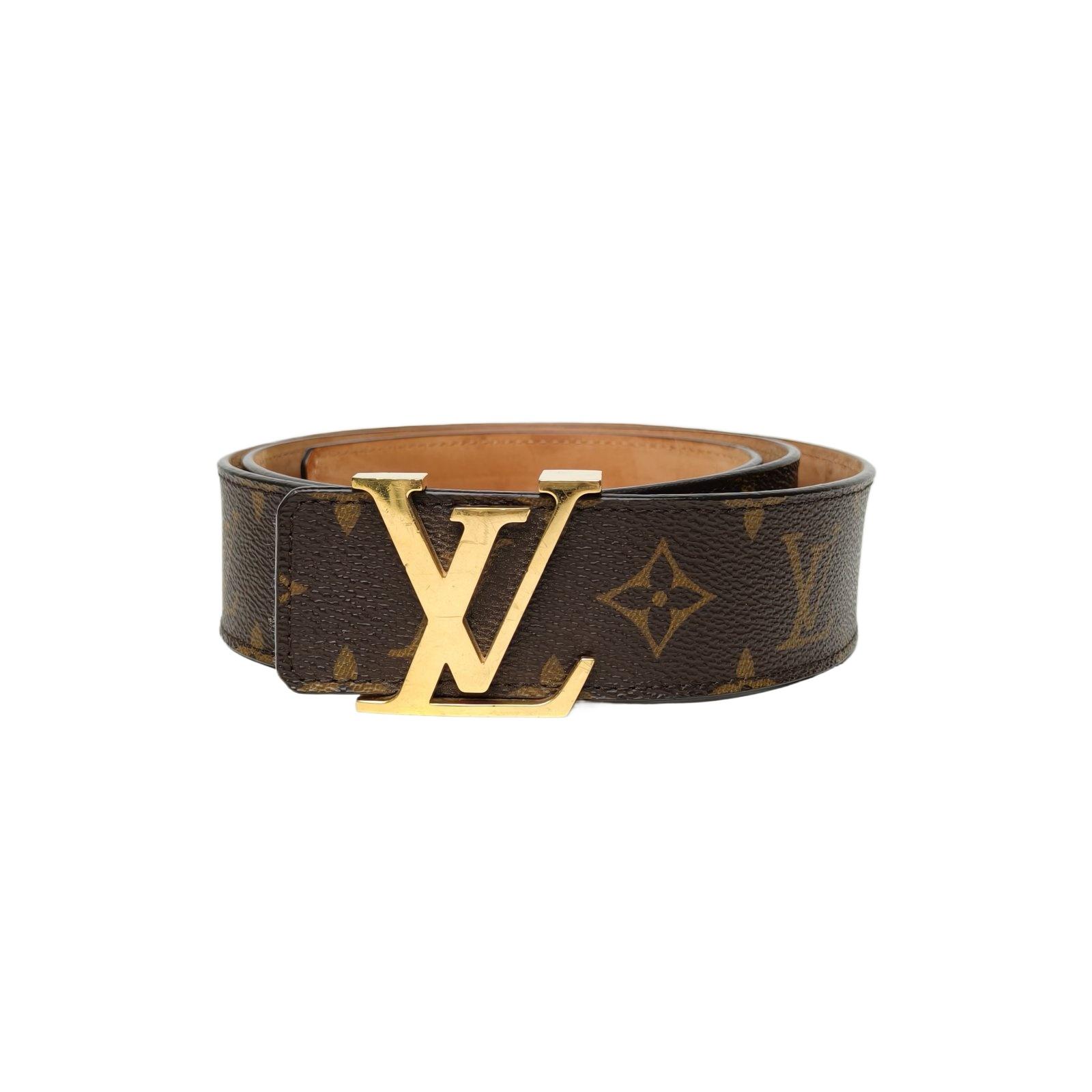 Pre-owned 【Alea】LOUIS VUITTON Monogram LV Belt