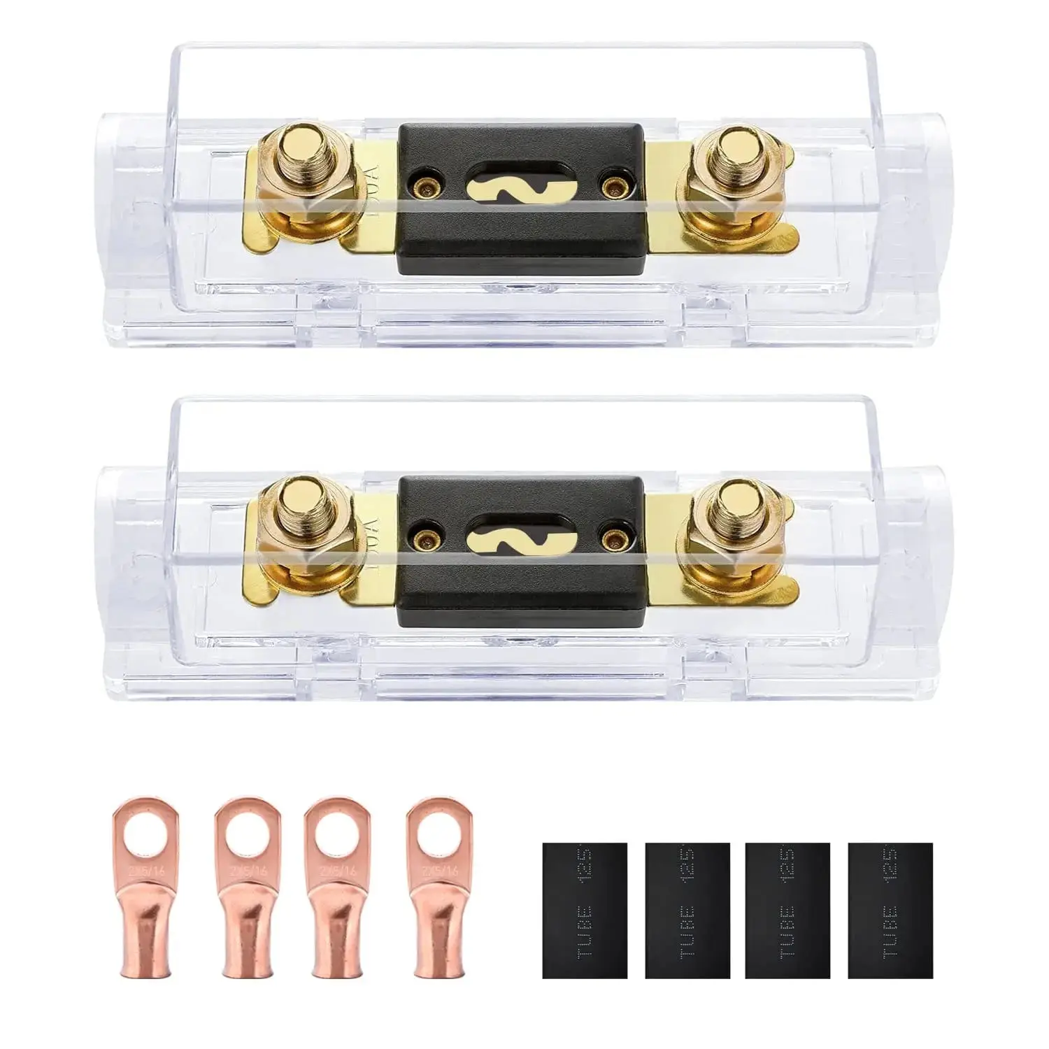 Nilight 100A ANL Fuse & Holder - Waterproof Gold Protector for Automotive Electrical Equipment, Easy to Install (Suitable for Trucks, Boats), Marine