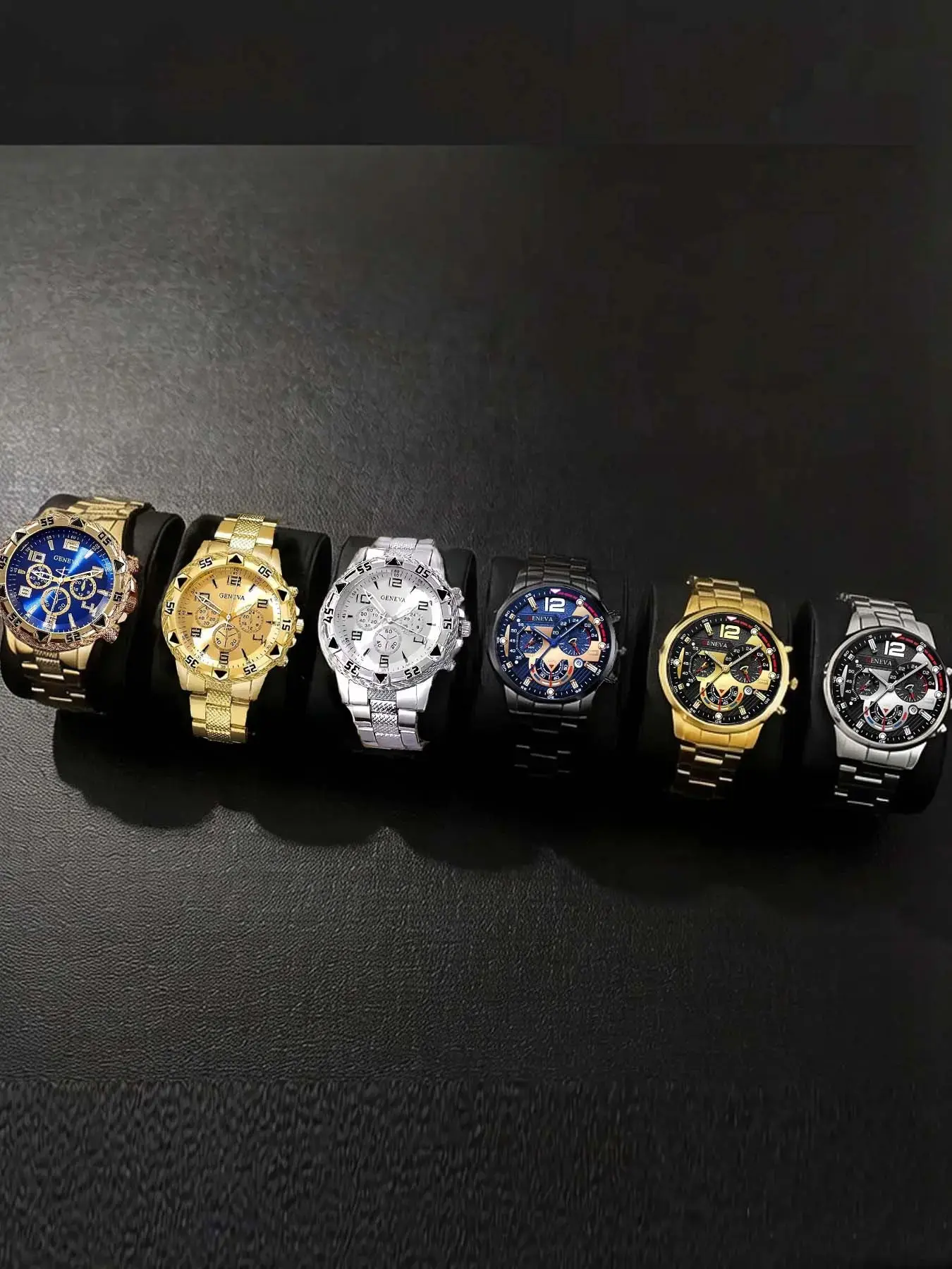 6-piece personalized dial quartz fashionable casual temperament business exquisite men's watch versatile watch Quartz Analog Watch Fashion Watches