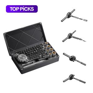 30-in-1/64-in-1 ratchet screwdriver bit set, magnetic screwdriver tool set, flat handle hardware screwdriver bit set for precision instrument/furniture repair, gift for boyfriend, tool hardware, gift sets for men, hardware tools, industrial, heavy duty