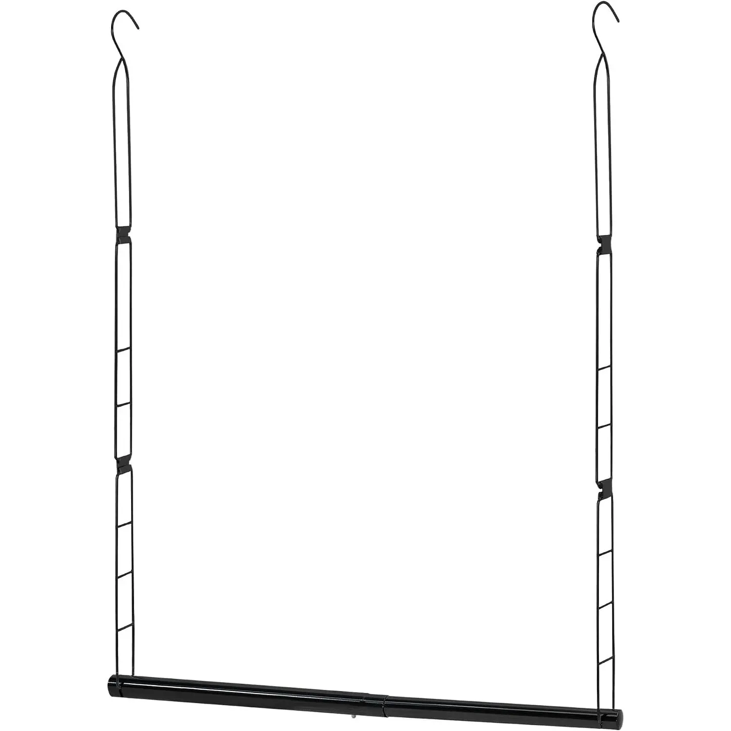 Closet Rod, Adjustable Width and Height Closet  Organizer, Space-Saving Clothes  Bar, Closet Extender  Rod Double Closet  Rod, 1 Pack Black
