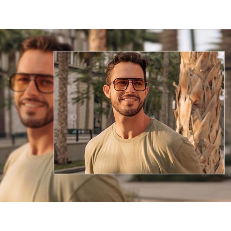 SOJOS Sunglasses for Women Men Square Retro Polarized Lens Trendy Aviator 90s Shades.